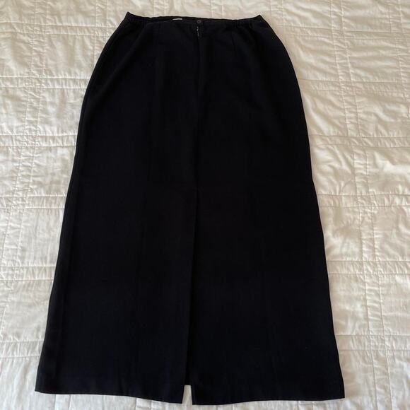 Norton mcnaughton Y2k minimalist black midi skirt size 12 corporate goth cbk - Picture 3 of 4